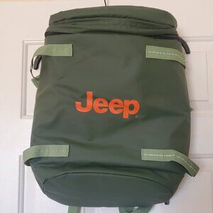 Jeep Cylindrical Backpack Water Resistant Green New